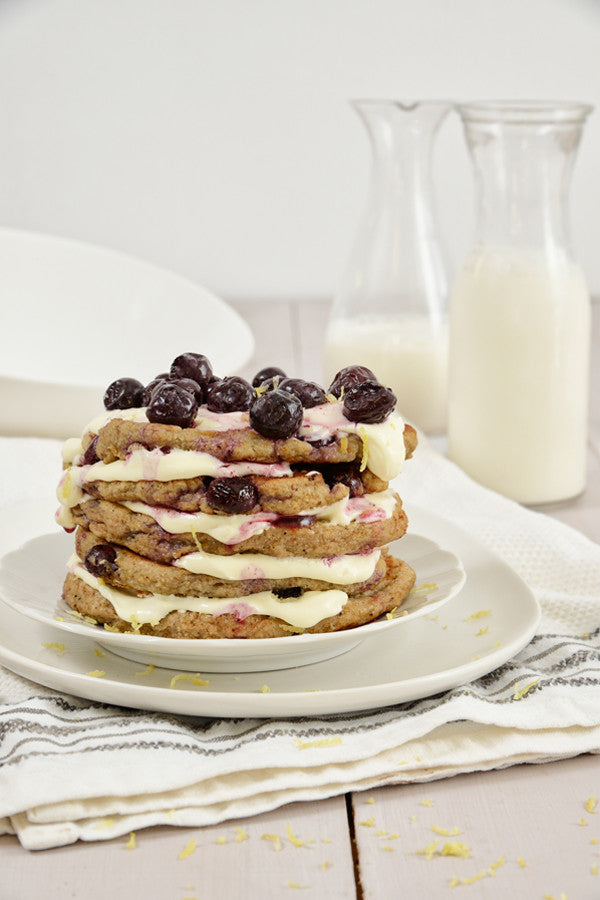 Banting Blvd’s Blueberry Flapjacks with Lemon Cream Cheese