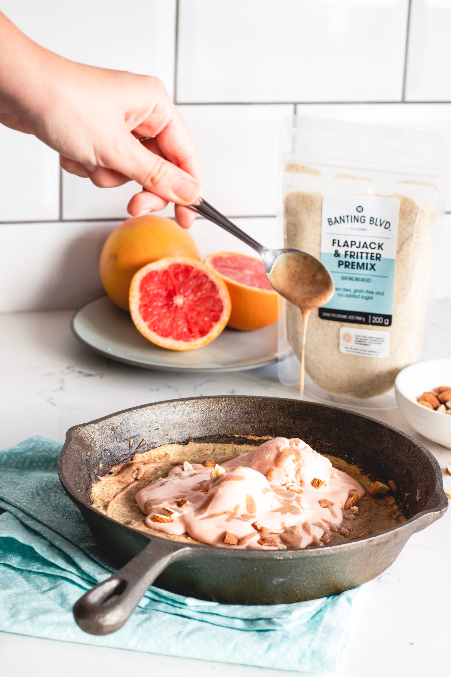 Banting Blvd's Flapjacks with Grapefruit Ice Cream