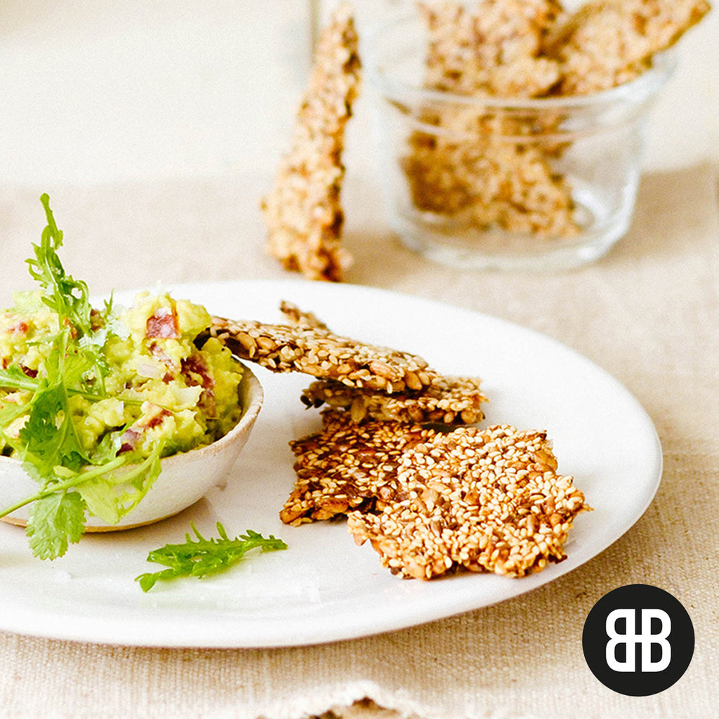 BANTING BLVD Seed Crackers with Guacamole