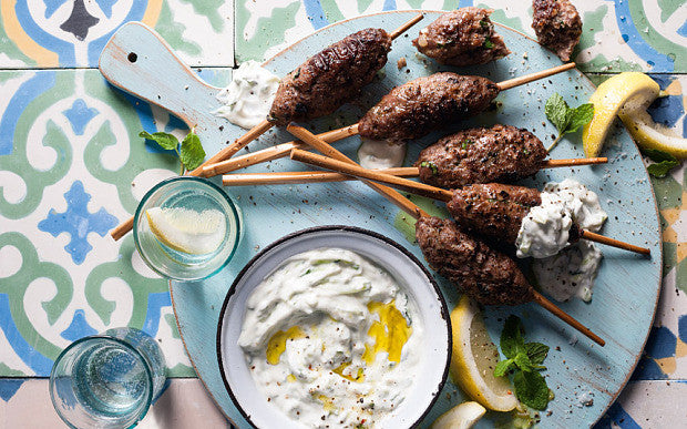 Lamb kofta with tzatziki